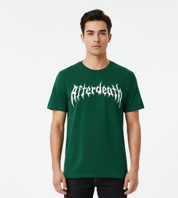 FLOVVA Solid Men Round Neck Green T-Shirt