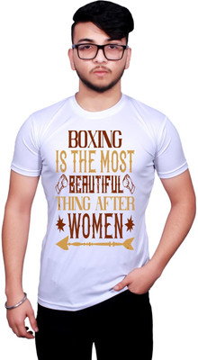 KRYONIX Printed Men Round Neck White T-Shirt