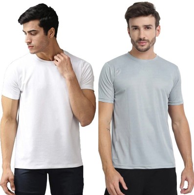 ManGOD Solid Men Round Neck Multicolor T-Shirt