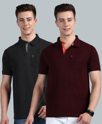 LUX cozi Solid Men Polo Neck Multicolor T-Shirt