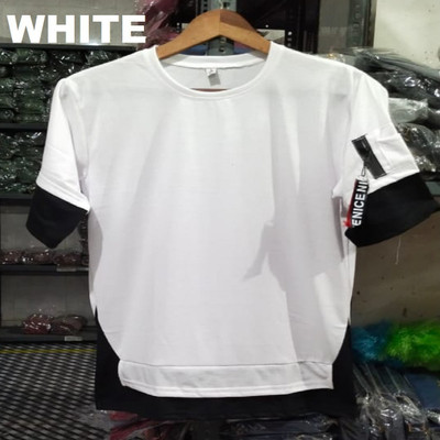 SAHAL FASHION Solid Men Round Neck White T-Shirt