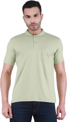 MONTE CARLO Solid Men Polo Neck Grey T-Shirt