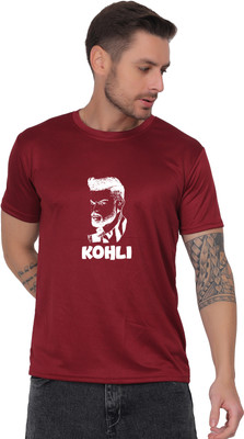 SaurabhEcomX Graphic Print Men Round Neck Maroon T-Shirt