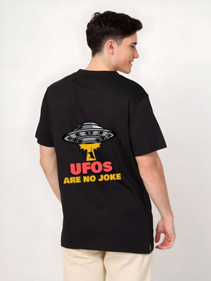 SZN Graphic Print Men Round Neck Black T-Shirt