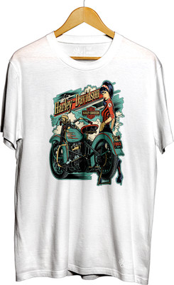 THE PRINT PLATTER Graphic Print Men Round Neck White T-Shirt