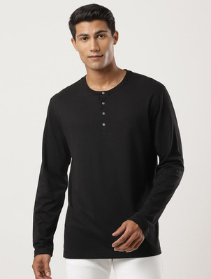 JOCKEY Solid Men Round Neck Black T-Shirt