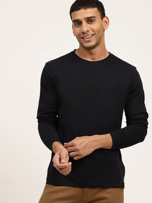 RULEDBYSUN Solid Men Round Neck Black T-Shirt