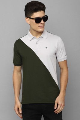 LOUIS PHILIPPE Printed Men Polo Neck Green T-Shirt