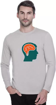 LV CARE Graphic Print Men Round Neck Grey T-Shirt