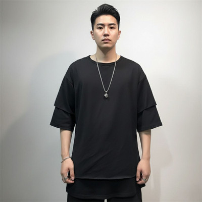 Rb azad Self Design Men Round Neck Black T-Shirt