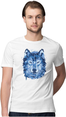 KRYONIX Printed Men Round Neck White T-Shirt