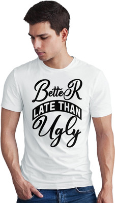 Seek Buy Love Printed Men Round Neck White T-Shirt