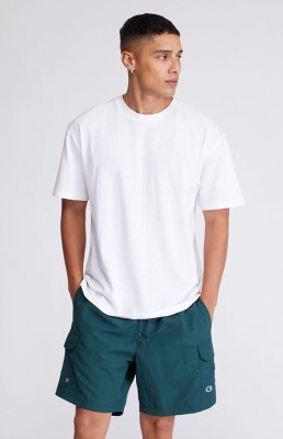 FARICON Solid Men Round Neck White T-Shirt