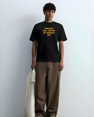 JHAJEE Typography Men Round Neck Grey T-Shirt