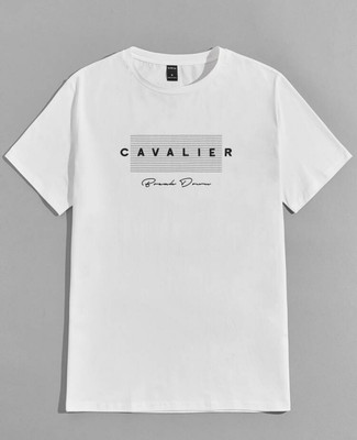 SPOWEARY Printed Men Round Neck White T-Shirt