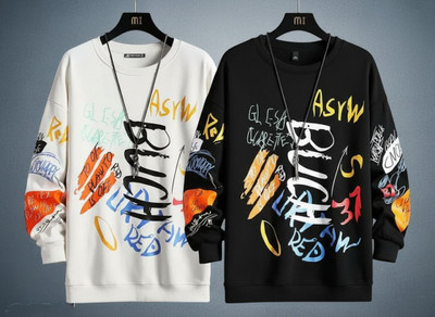 cnw Graphic Print, Typography Men Round Neck Multicolor T-Shirt