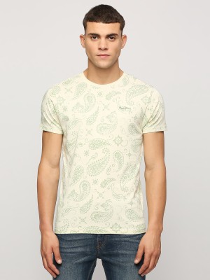 Pepe Jeans Printed Men Round Neck White T-Shirt