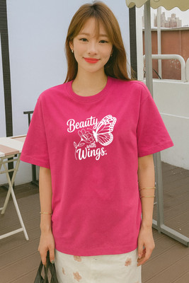 Stylicity Printed Women Round Neck Pink T-Shirt