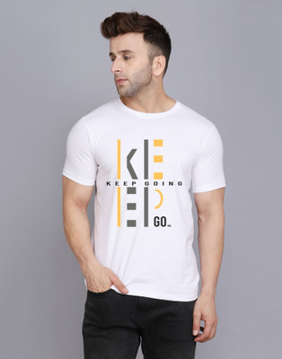 Cryptic Printed Men Round Neck White T-Shirt