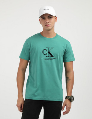 Calvin Klein Jeans Printed Men Round Neck Blue T-Shirt