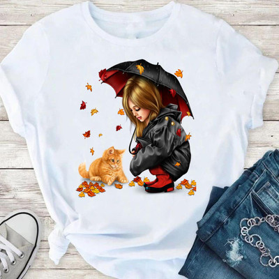 BQF Printed Women Round Neck White T-Shirt