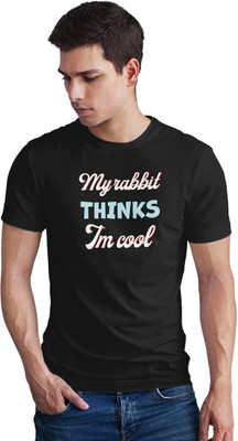 Seek Buy Love Printed Men Round Neck Black T-Shirt