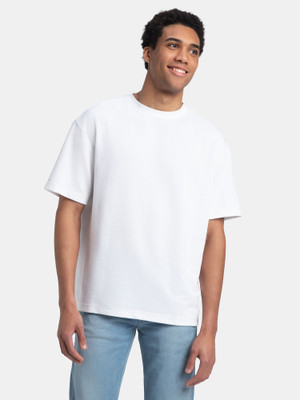 JOCKEY Solid Men Round Neck White T-Shirt