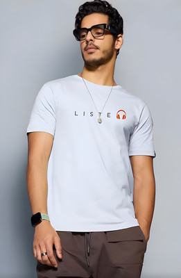 TDFASHIONS Graphic Print Couple Round Neck White T-Shirt