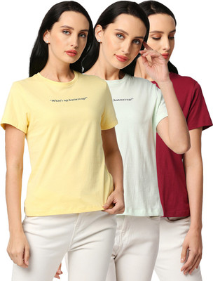 KILLER Graphic Print Women Round Neck Multicolor T-Shirt
