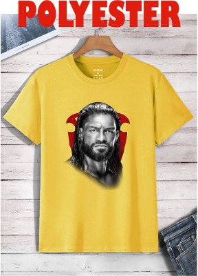 Tee Gallery Printed Men Round Neck Yellow T-Shirt