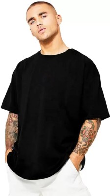 af collection Printed Men Round Neck Black T-Shirt