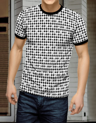 jerseylona Printed Men Crew Neck Black T-Shirt