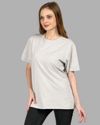 lady willington Solid Women Round Neck Brown T-Shirt