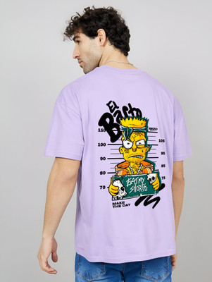 JP Creation Printed Men Round Neck Purple T-Shirt