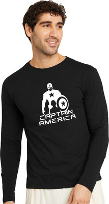 OrrganicChics Graphic Print Men Round Neck Black T-Shirt