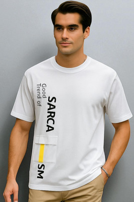Autna Printed Men Round Neck White T-Shirt