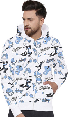 JOZMER Graphic Print Men Zip Neck White T-Shirt