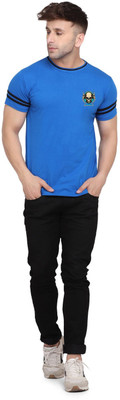 tfurnish Printed Men Round Neck Blue T-Shirt
