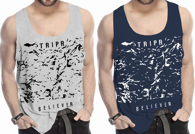 TRIPR Printed Men Round Neck Multicolor T-Shirt