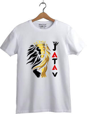 Think Tech Printed, Typography Men Round Neck White T-Shirt