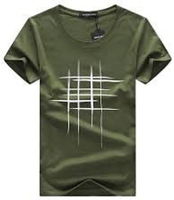 ATTITUDE START OF FASHION Printed Men Round Neck Green T-Shirt