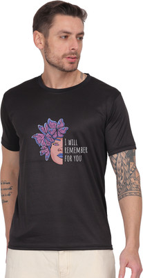 ARTIYAN Graphic Print Men Round Neck Black T-Shirt