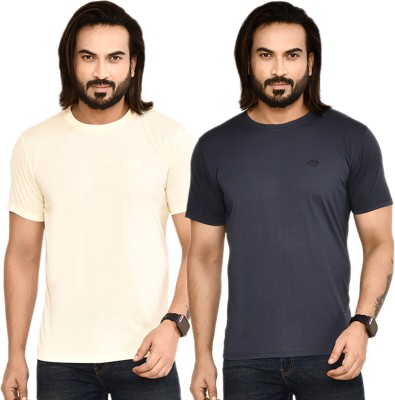 RAPL BHARAT Solid Men Round Neck Multicolor T-Shirt