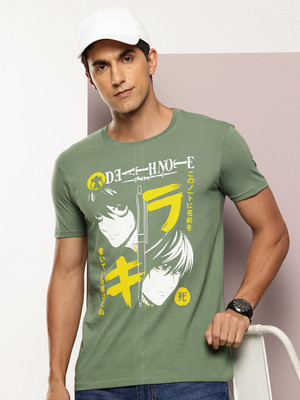 INVICTUS Printed Men Round Neck Green T-Shirt