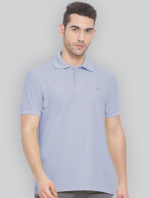 Lux Nitro Solid Men Polo Neck Light Blue T-Shirt