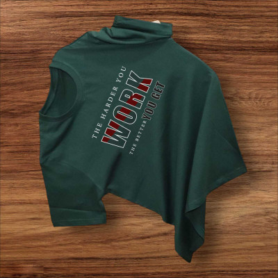 Magneto Printed Men Round Neck Dark Green T-Shirt