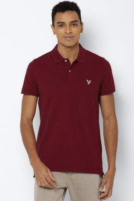 American Eagle Outfitters Solid Men Polo Neck Maroon T-Shirt