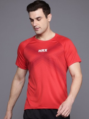 HRX by Hrithik Roshan Printed Men Round Neck Red T-Shirt