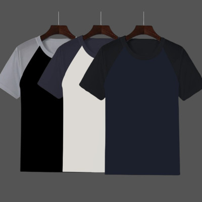 INKKR Colorblock Men Round Neck Multicolor T-Shirt