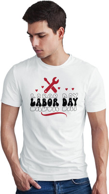 Seek Buy Love Printed Men Round Neck White T-Shirt